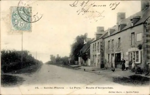 Ak Sainte Pience Manche, Weg nach Avranches