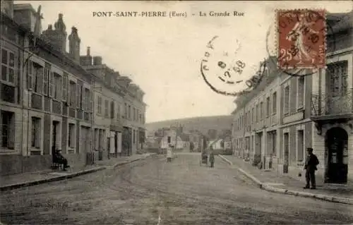 CPA Pont Saint-Pierre Eure, La Grande Rue