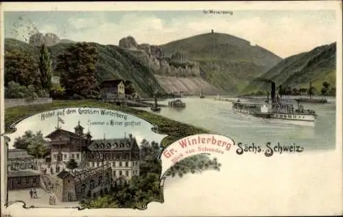 Ak Sachsendorf Aufseß Fränkische Schweiz, Hotel auf dem Grossen Winterberg