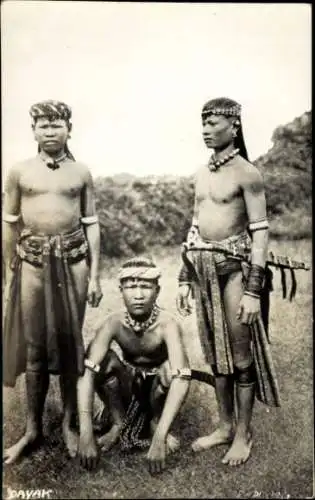 Ak Borneo Indonesien, Dayak, Einheimische Männer