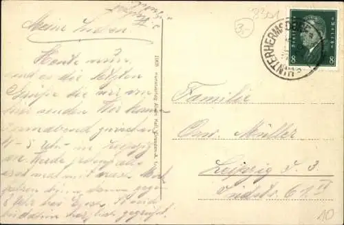 Ak Hinterhermsdorf Sebnitz Sächsische Schweiz, Gasthaus, Teichstein, Polshorn