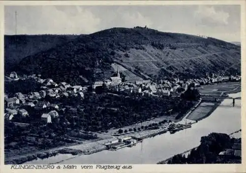 Ak Klingenberg am Main Unterfranken, Fliegeraufnahme