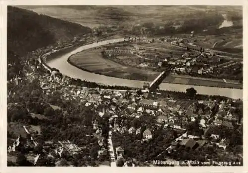 Ak Miltenberg am Main Unterfranken, Fliegeraufnahme