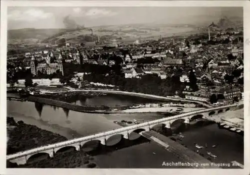 Ak Aschaffenburg in Unterfranken, Fliegeraufnahme