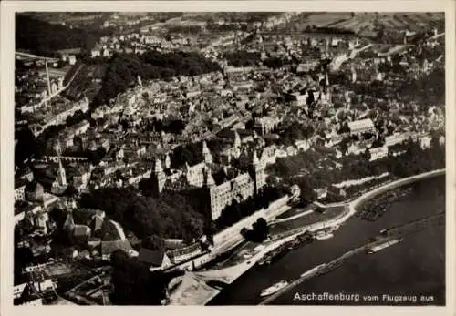 Ak Aschaffenburg in Unterfranken, Fliegeraufnahme