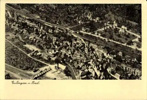 Ak Eutingen in Baden Pforzheim, Fliegeraufnahme