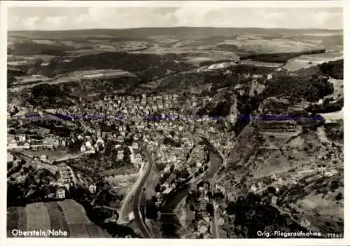 Ak Idar Oberstein an der Nahe, Fliegeraufnahme