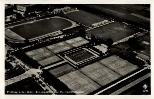 Ak Freiburg im Breisgau, Tennisplätze, Universitätsstadion