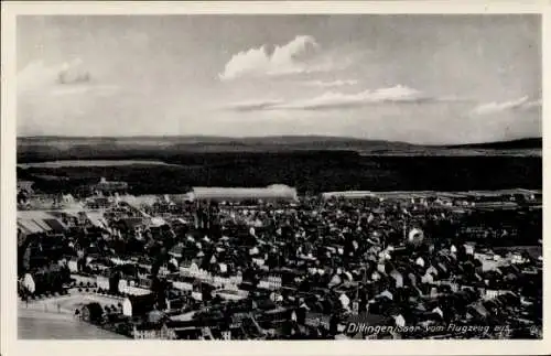 Ak Dillingen Saarland, Fliegeraufnahme