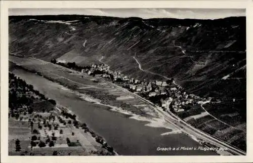 Ak Graach an der Mosel, Fliegeraufnahme