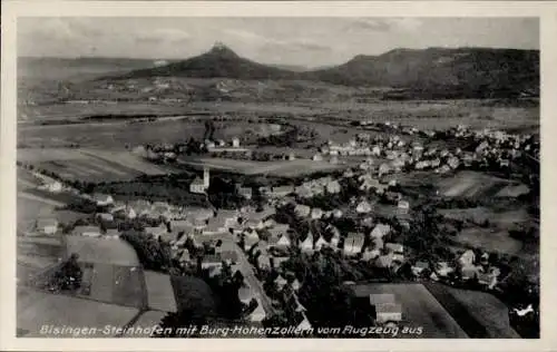 Ak Steinhofen Bisingen im Zollernalbkreis, Burg Hohenzollern, Fliegeraufnahme