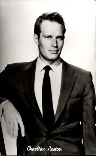 Ak Schauspieler Charlton Heston, Portrait