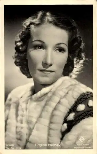 Ak Schauspielerin Brigitte Horney, Portrait, Autogramm, UFA, A 3480/2
