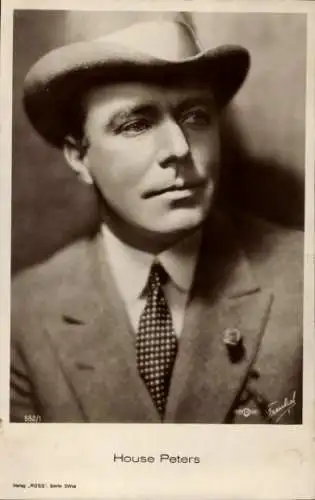 Ak Schauspieler House Peters, Portrait