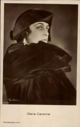 Ak Schauspielerin Diana Carenne, Portrait