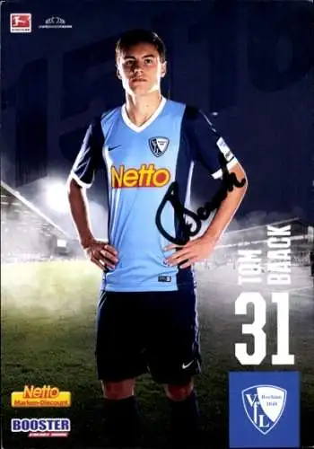 Autogrammkarte Fußballer Tom Baack, VFL Bochum, Autogramm