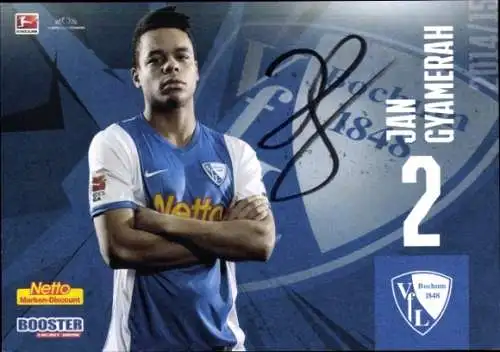 Autogrammkarte Fußballer Jan Gyamerah, VFL Bochum, Autogramm