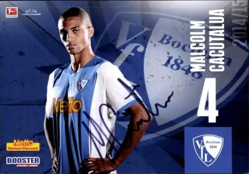 Autogrammkarte Fußballer Malcom Cacutalua, VFL Bochum, Autogramm