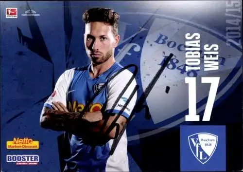 Autogrammkarte Fußballer Tobias Weis, VFL Bochum, Autogramm