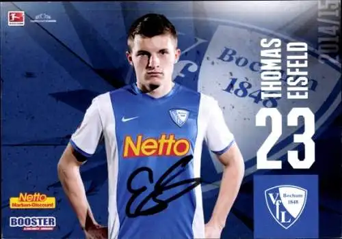 Autogrammkarte Fußballer Thomas Eisfeld, VFL Bochum, Autogramm