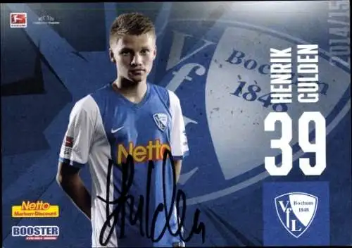 Autogrammkarte Fußballer Henrik Gulden, VFL Bochum, Autogramm