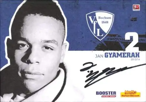Autogrammkarte Fußballer Jan Gyamerah, VFL Bochum, Autogramm
