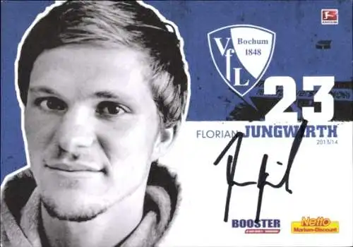 Autogrammkarte Fußballer Florian Jungwirth, VFL Bochum, Autogramm