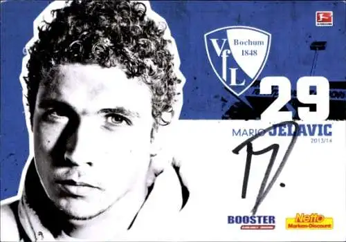 Autogrammkarte Fußballer Mario Jelavic, VFL Bochum, Autogramm