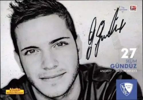 Autogrammkarte Fußballer Selim Gündüz, VFL Bochum, Autogramm