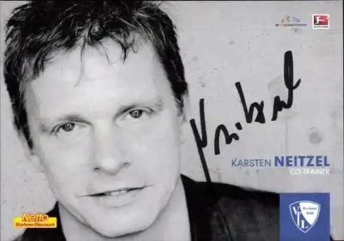 Autogrammkarte Co Trainer Karsten Neitzel, VFL Bochum, Autogramm