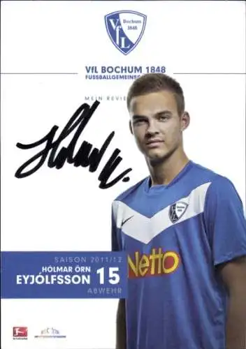 Autogrammkarte Fußballer Holmar Örn Eyjolfsson, VFL Bochum, Autogramm