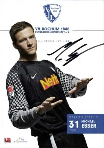 Autogrammkarte Fußballer Michael Esser, VFL Bochum, Autogramm