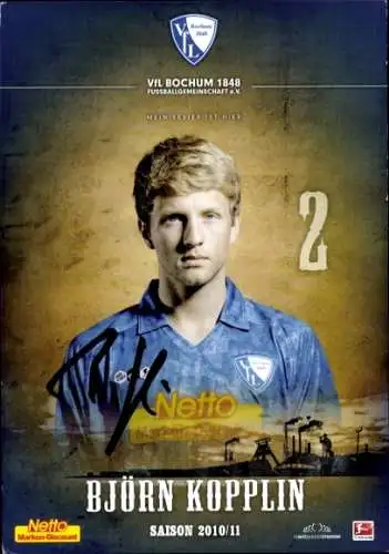Autogrammkarte Fußballer Björn Kopplin, VFL Bochum, Autogramm