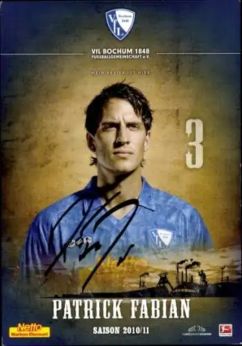 Autogrammkarte Fußballer Patrick Fabian, VFL Bochum, Autogramm
