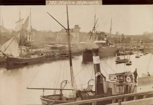 Foto Vegesack Hansestadt Bremen, Hafen, Dampfschiff