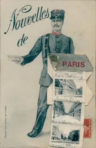 Leporello CPA Paris, Avenue de Hillers, Hautes Etudes