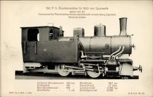 Ak Deutsche Eisenbahn, Baulokomotive