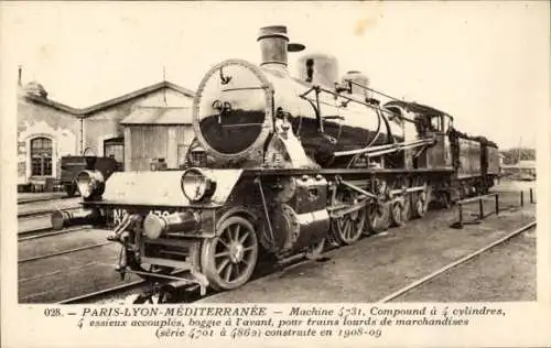 Ak Locomotive Francaise, Paris Lyon Méditerranée, Machine 4731, Dampflokomotive