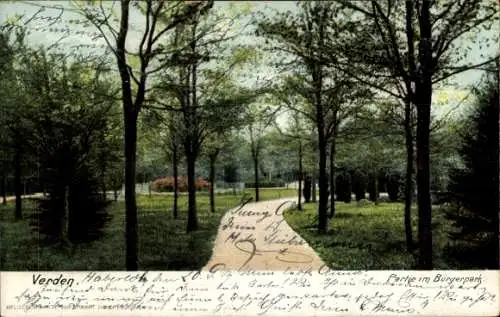 Ak Verden an der Aller, Bürgerpark