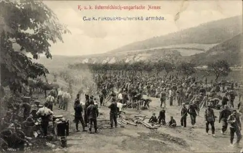 Ak Kuk österreichisch-ungarische Armee, Soldaten in Uniformen, I. WK