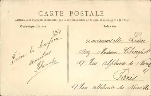 Ak Courtenay Loiret, Rue du Mail