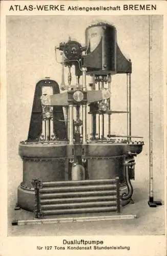 Ak Hansestadt Bremen, ATLAS-WERKE, Dualluftpumpe, 127 Tons Kondensat Stundenleistung