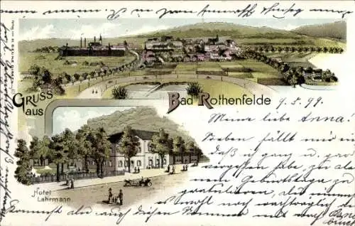 Ak Bad Rothenfelde am Teutoburger Wald, Farbige , Bild von  Hotel Lahmann