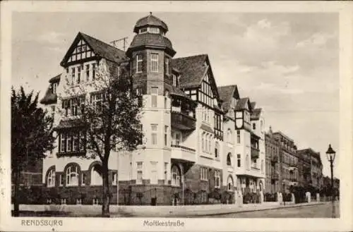 Ak Rendsburg in Schleswig Holstein, Moltkestraße