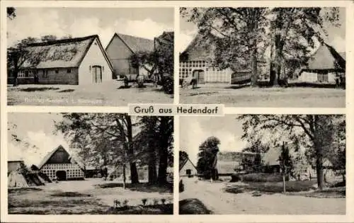 Ak Hedendorf Neukloster Buxtehude im Kreis Stade, Geschäft Siebrecht, Fachwerkhäuser