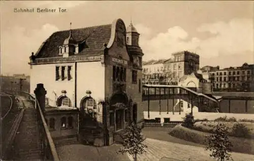 Ak Hamburg Mitte St. Georg, Bahnhof Berliner Tor