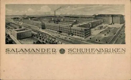 Ak Kornwestheim in Württemberg, Salamander Schuhfabriken, J. Sigle & Cie. Schuhfabriken AG