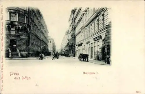 Ak Wien 1 Innere Stadt, Hegelgasse, Café