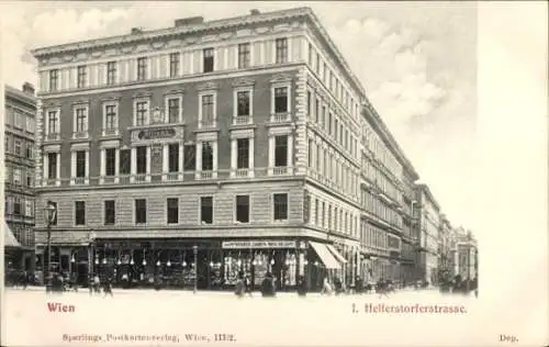 Ak Wien 1 Innere Stadt, Helferstorferstraße, Geschäfte