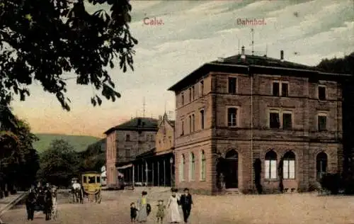 Ak Calw im Schwarzwald, Bahnhof